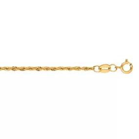 14K Gold 1.5mm Lite Rope Chain