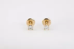 14k Yellow Gold .34tcw Diamond Stud Earrings (1.05g.)