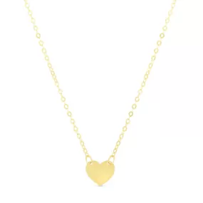 14k Yellow Gold Mini Heart Necklace