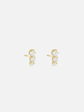 Ara Three Stone Studs