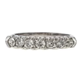 Art Deco Seven Stone Wedding Band