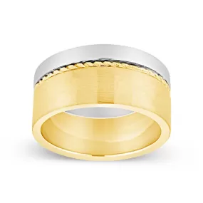 Aura by Martin Binder Two-Tone Wide Wedding Band