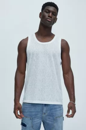 Henrik Textured Tank - White