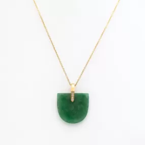 Jadeite Brevity Pavé Pendant Necklace