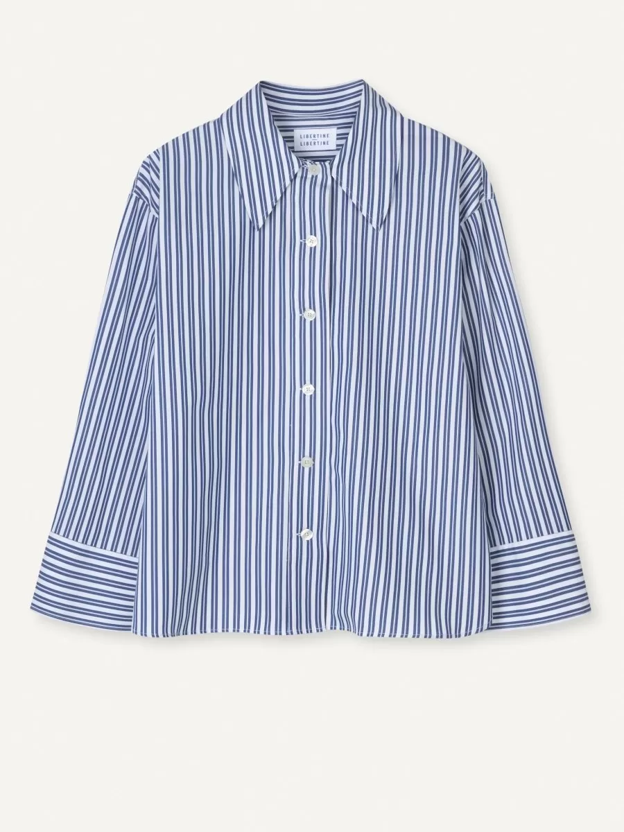 Libertine Mercy 3410 Blue Stripe Shirt