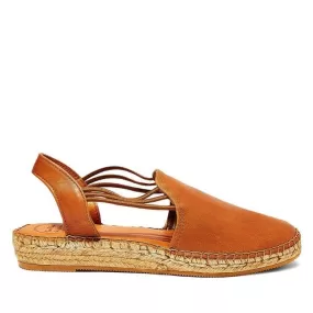 Metallic Leather Wedge Espadrille for Women - Noelia