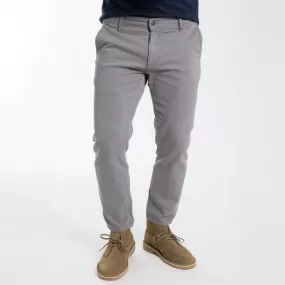 Steel Grey Washed Stretch Chino