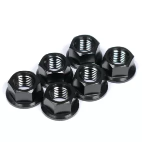 Suzuki GSXR600 & GSXR750 Titanium Sprocket Nuts, 2011-2019, Black