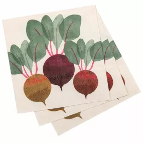 Three Beets Paper Cocktail Napkins (Pack of 20)